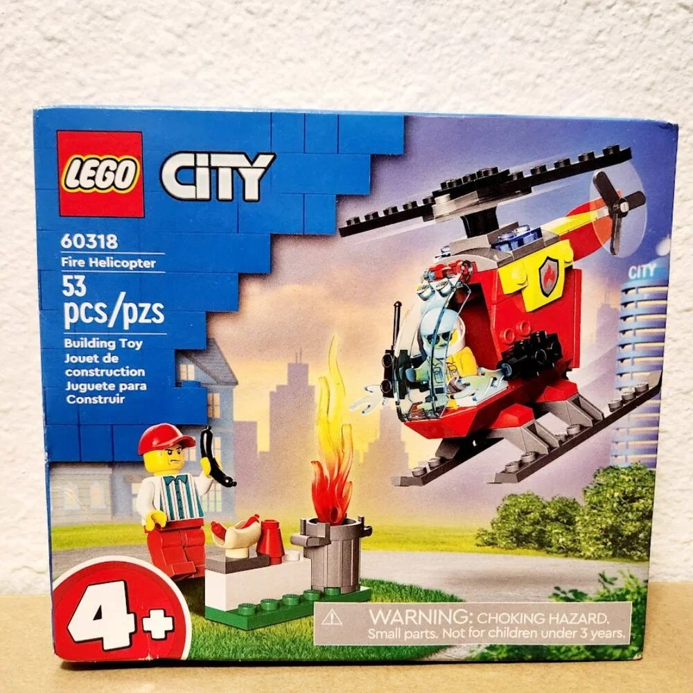 NEW LEGO City Fire Helicopter 60318 Building Set CHRISTMAS GIFT STOCKING STUFFER